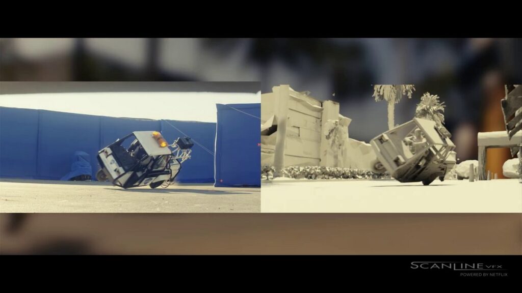 「Beverly Hills Cop: Axel F VFX Breakdown Reel」の画像