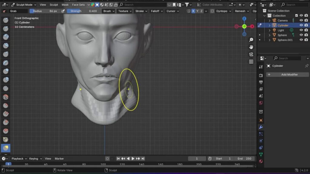 「 Sculpting Nanami in Blender (Jujutsu Kaisen) - YouTube」の画像