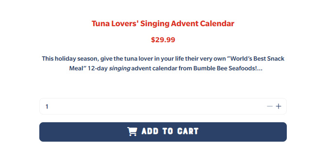 「Tuna Lovers' Singing Advent Calendar」の画像