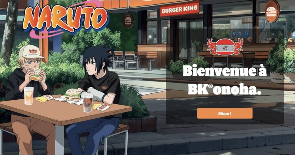 『NARUTO -ナルト-』と仏バーガーキングコラボ「BKonoha」の画像