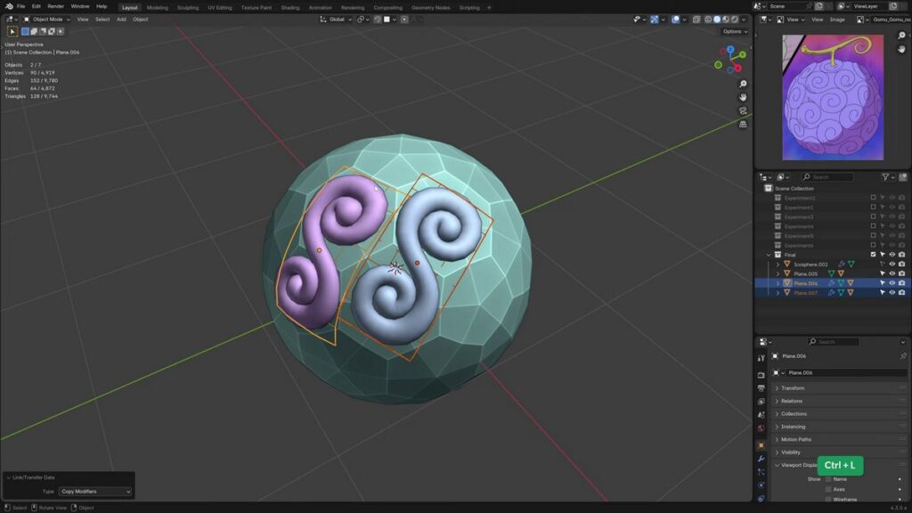 「Modeling a Devil Fruit from One Piece – Blender Secrets – YouTube」の画像