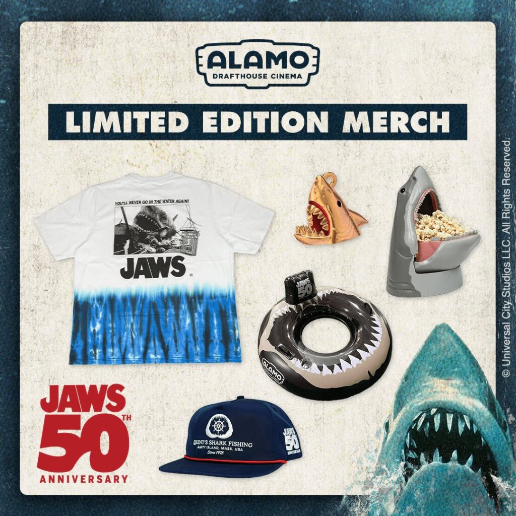 Alamo Drafthouse限定「JAWS 50周年記念アイテム」の画像