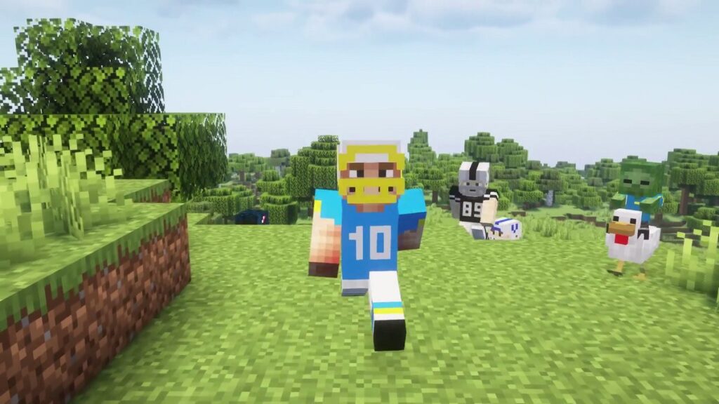 「ロサンゼルス・チャージャーズのMinecraftを使った2025年のスケジュール発表ビデオ」の画像