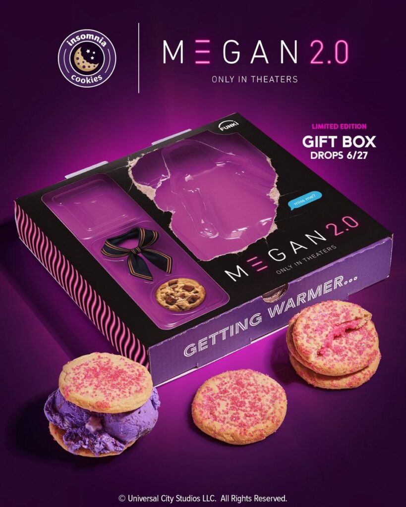 映画『M3GAN 2.0』とInsomnia Cookiesがコラボしたキャンペーンの画像