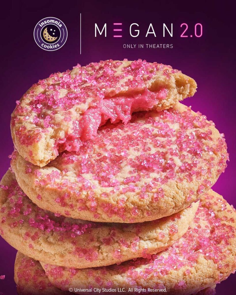 映画『M3GAN 2.0』とInsomnia Cookiesがコラボしたキャンペーンの画像