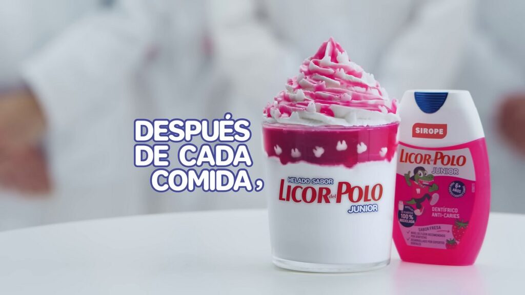 KFCスペインが歯みがきブランド「Licor del Polo」とコラボレーションした「歯みがき粉風味」のアイスクリームの画像