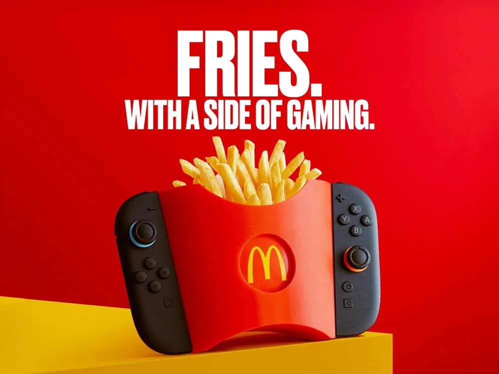 Nintendo Switch 2のための3Dプリントフライドポテトホルダー「GamiFries」の画像