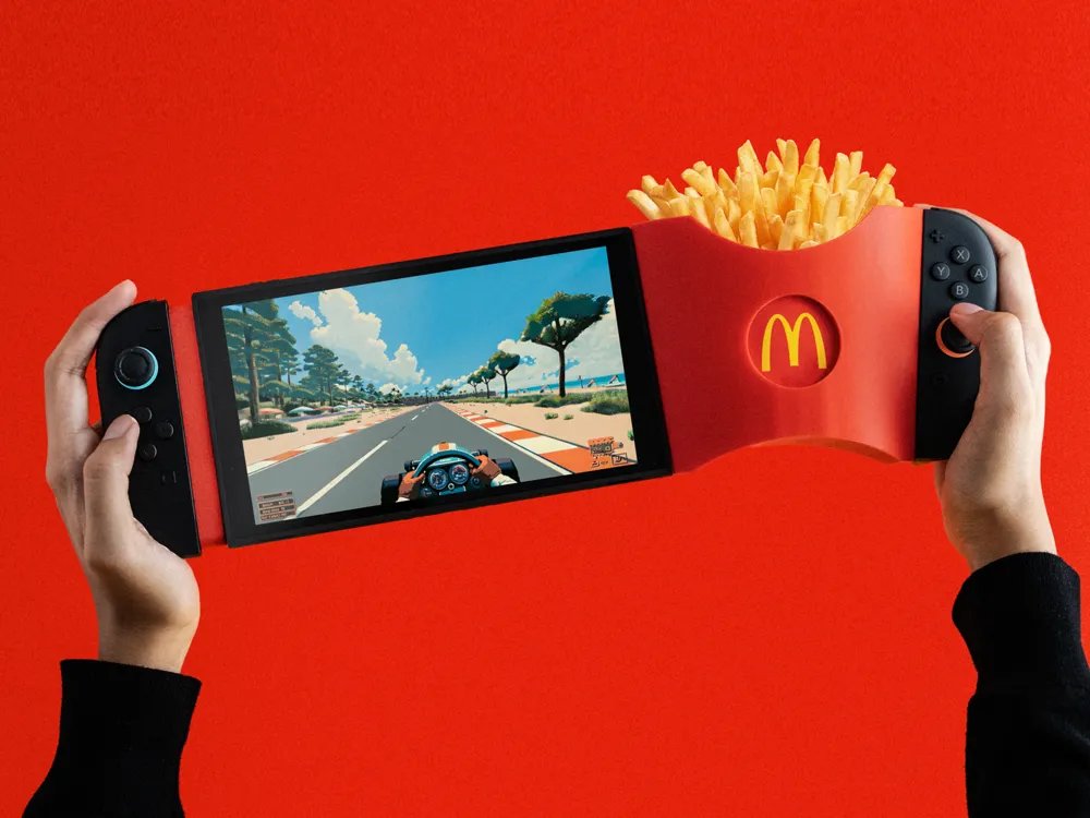 Nintendo Switch 2のための3Dプリントフライドポテトホルダー「GamiFries」の画像