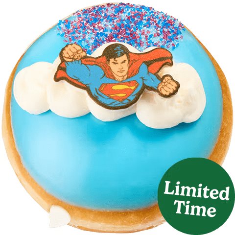 クリスピー・クリームのDCコミックスの人気ヒーローたちをテーマにした「Hungry for Heroes」コレクションの画像