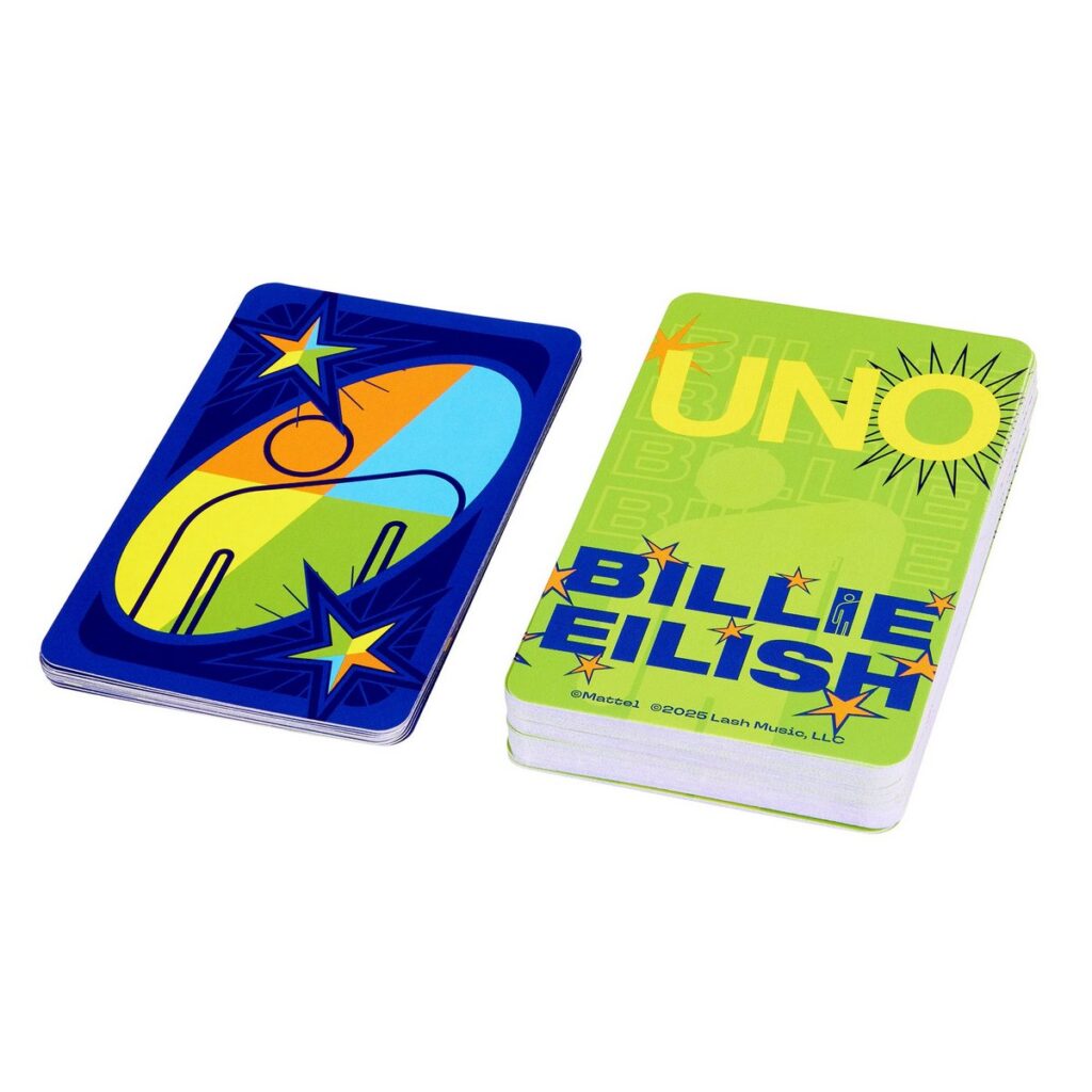 ビリー・アイリッシュ×マテルがコラボした「UNO Canvas Billie Eilish」の画像