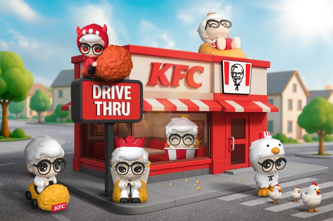 KFCタイが発売したカーネル・サンダースの誕生日を祝う限定フィギュアコレクション「ベイビー・サンダース・コレクション」の画像