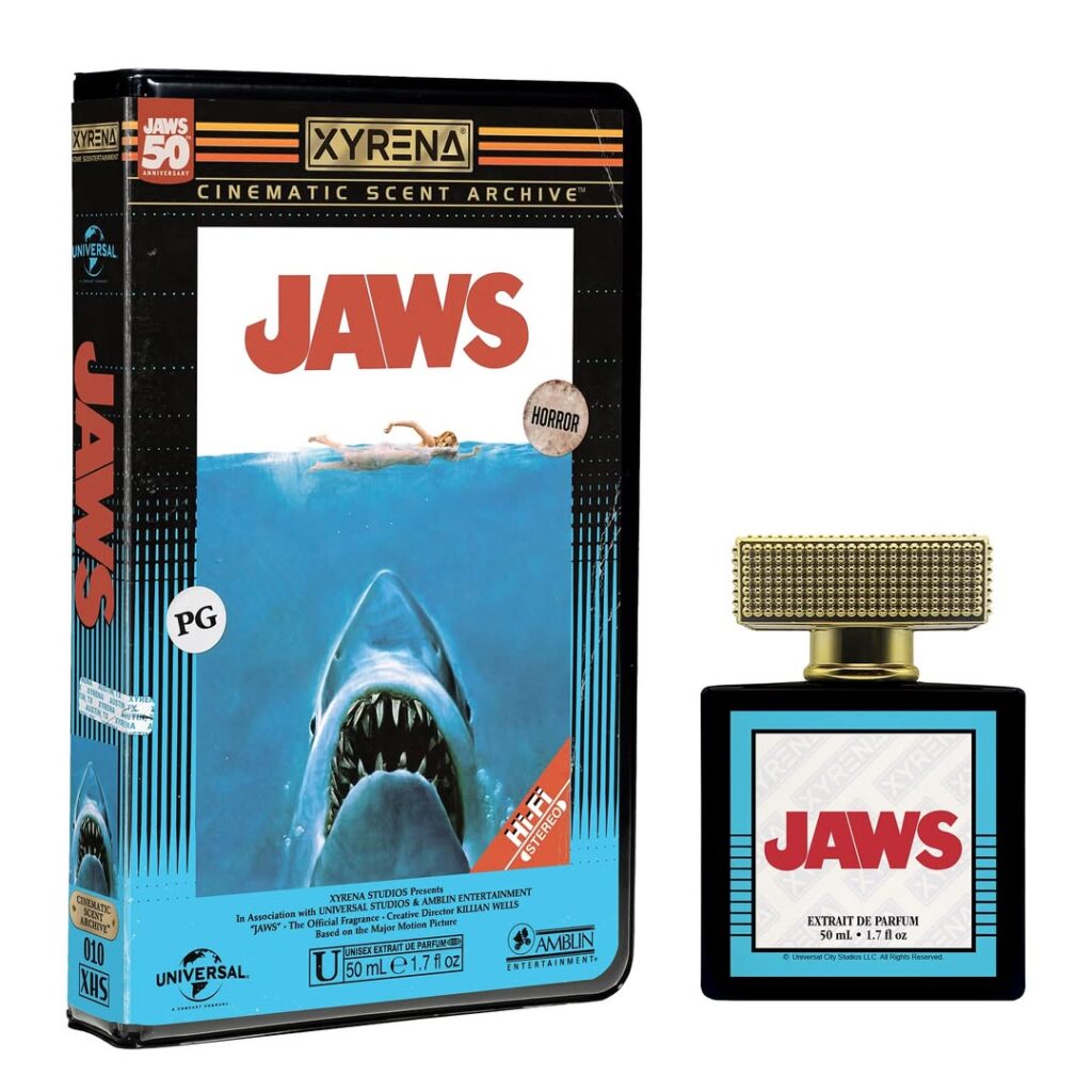 映画『ジョーズ』の50周年を記念してXyrenaが発売した、公式の香水「JAWS - Extrait de Parfum」の画像