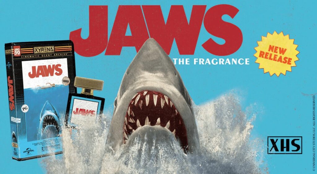映画『ジョーズ』の50周年を記念してXyrenaが発売した、公式の香水「JAWS - Extrait de Parfum」の画像