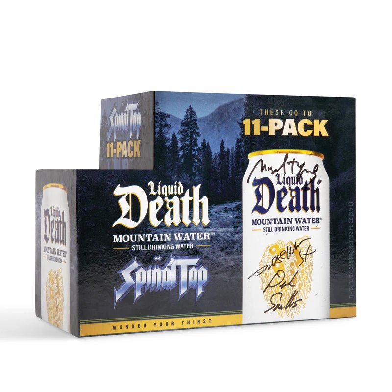 Liquid Deathと「スパイナル・タップ」の限定コラボ商品「11パック」の画像