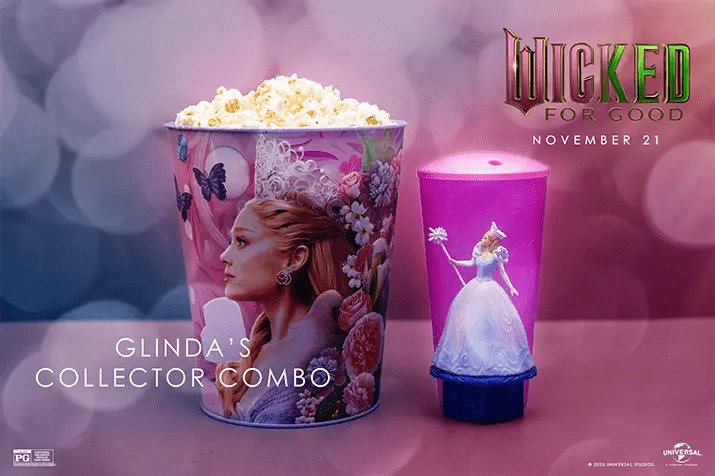 映画『ウィキッド:フォー・グッド』に先駆けて、Regal Cinemasから登場した限定グッズの画像
