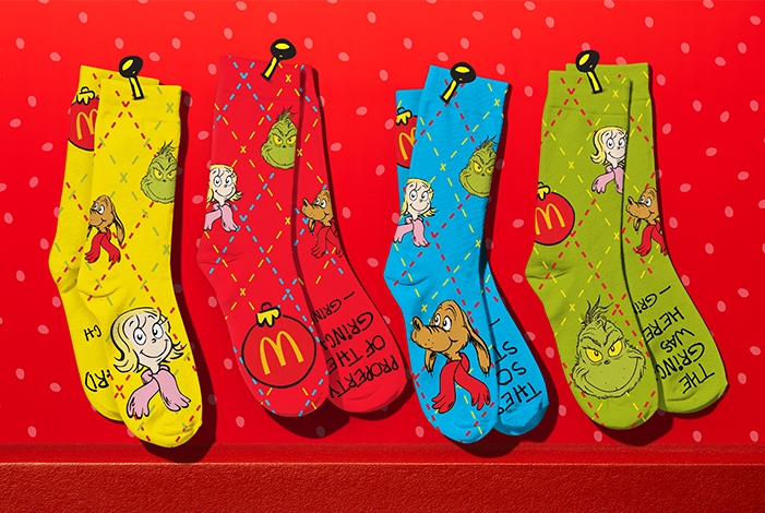 米国マクドナルドで発売される「The Grinch Meal」の画像