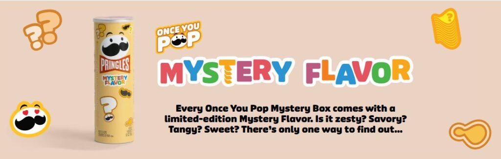 プリングルズが発表した「Once You Pop Mystery Boxes」の画像