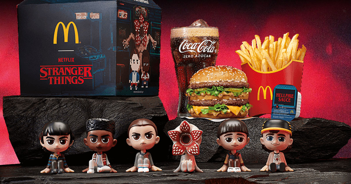 マクドナルドとNetflixドラマ『ストレンジャー・シングス』のコラボレーションキャンペーンの画像