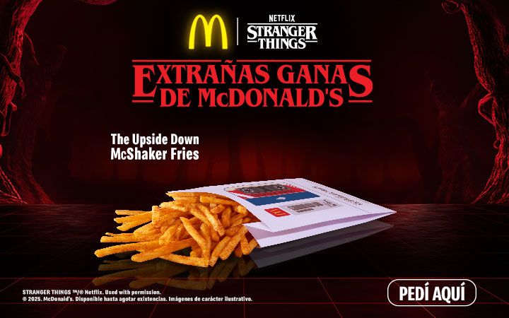 コスタリカ版マクドナルド×ストレンジャー・シングス限定メニューの画像