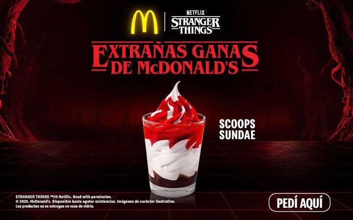 コスタリカ版マクドナルド×ストレンジャー・シングス限定メニューの画像