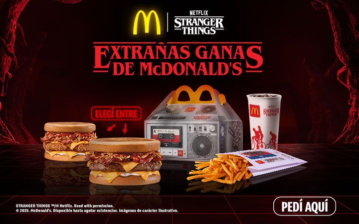 コスタリカ版マクドナルド×ストレンジャー・シングス限定メニューの画像