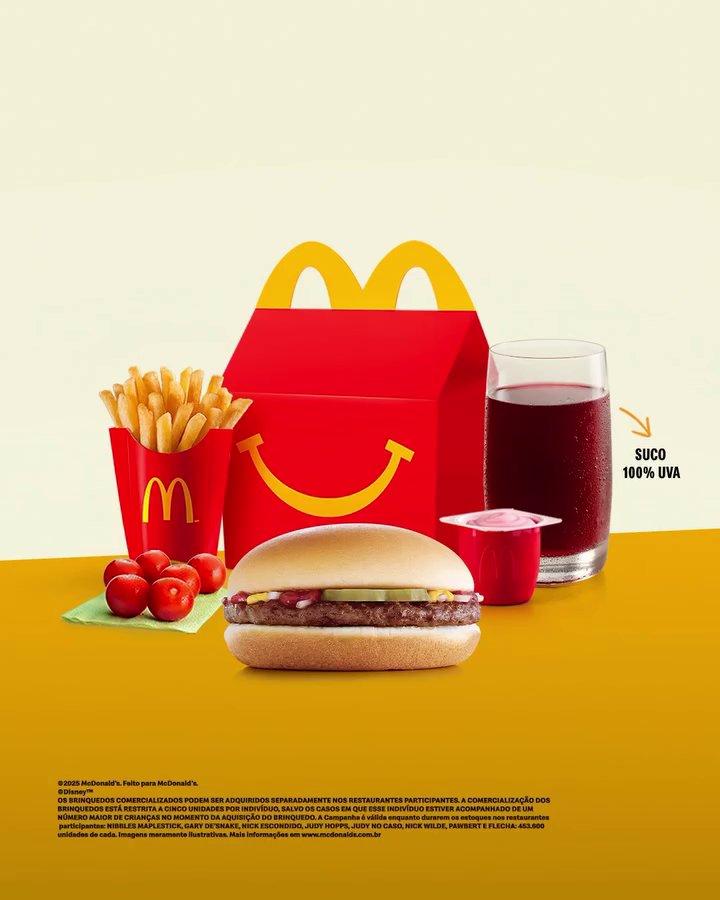 映画『ズートピア2』にあわせてブラジルのマクドナルドで展開されるハッピーセットの画像