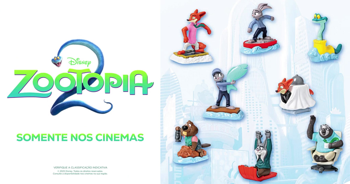 映画『ズートピア2』にあわせてブラジルのマクドナルドで展開されるハッピーセットの画像