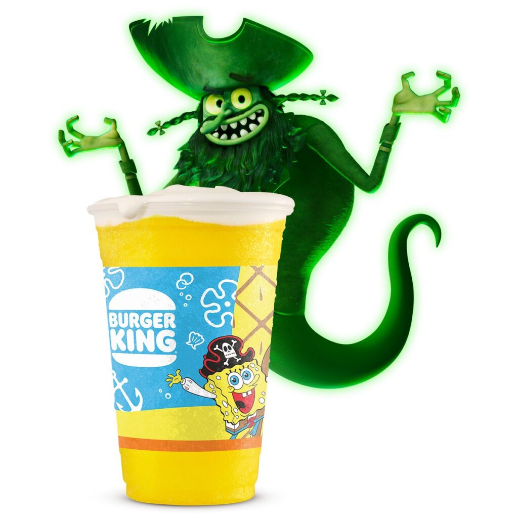 米国バーガーキングが『劇場版スポンジ・ボブ 呪われた海賊と大冒険だワワワワワ!』の公開にあわせて展開する、「スポンジ・ボブ ムービーメニュー」の画像