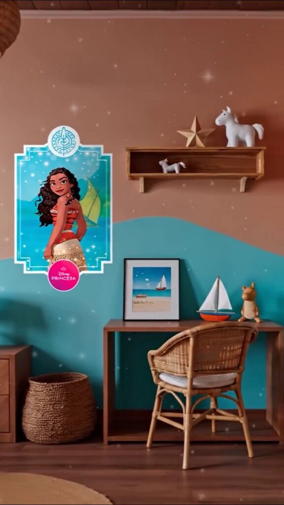 ブラジルの塗料ブランド「Coral」が展開する、色とペイントデザインだけで物語の世界観を表現するインテリアコレクション「Disney Princesas|Crie seu Mundo」の画像