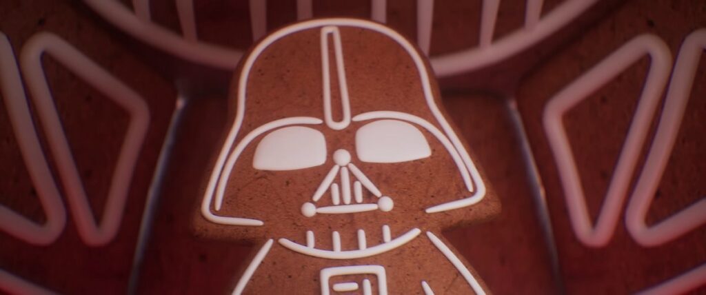 Industrial Light & Magic（ILM）が、スター・ウォーズの名シーンをジンジャーブレッドで再現したショートアニメ「The Gingerbread Death Star Crumbles」の画像