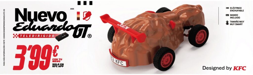 KFCスペインが、2025年のホリデーに送り出したチキンレッグをモチーフにした電動ラジコンカー「Eduardo GT(エドゥアルド GT)」の画像
