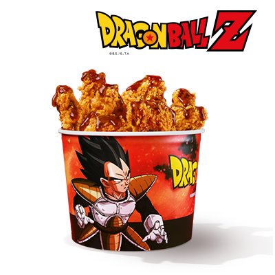 KFCポーランドが展開する、『ドラゴンボールZ』とのコラボメニューの画像