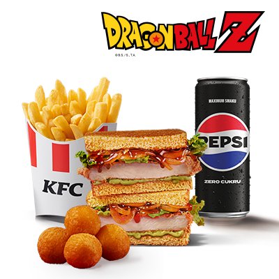 KFCポーランドが展開する、『ドラゴンボールZ』とのコラボメニューの画像
