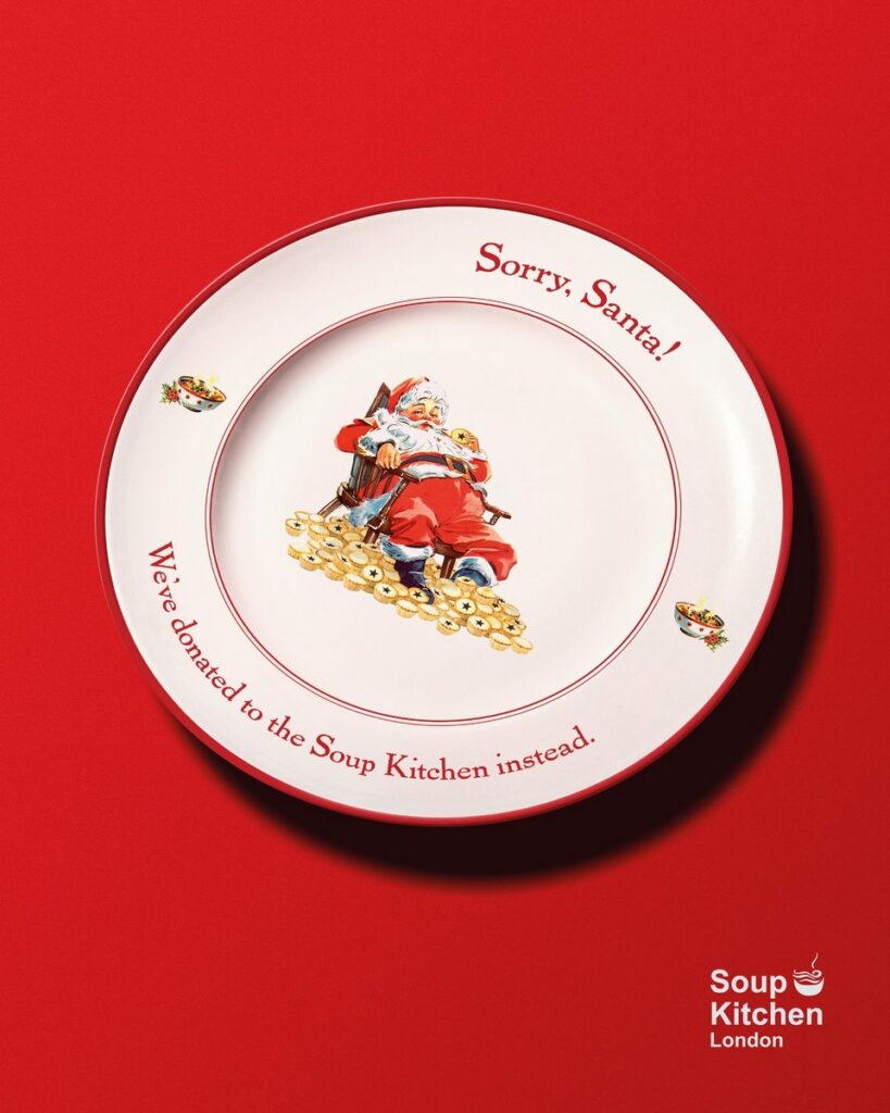 Wonderhood StudiosとSoup Kitchen Londonが展開するクリスマス寄付キャンペーン「Sorry Santa」の画像