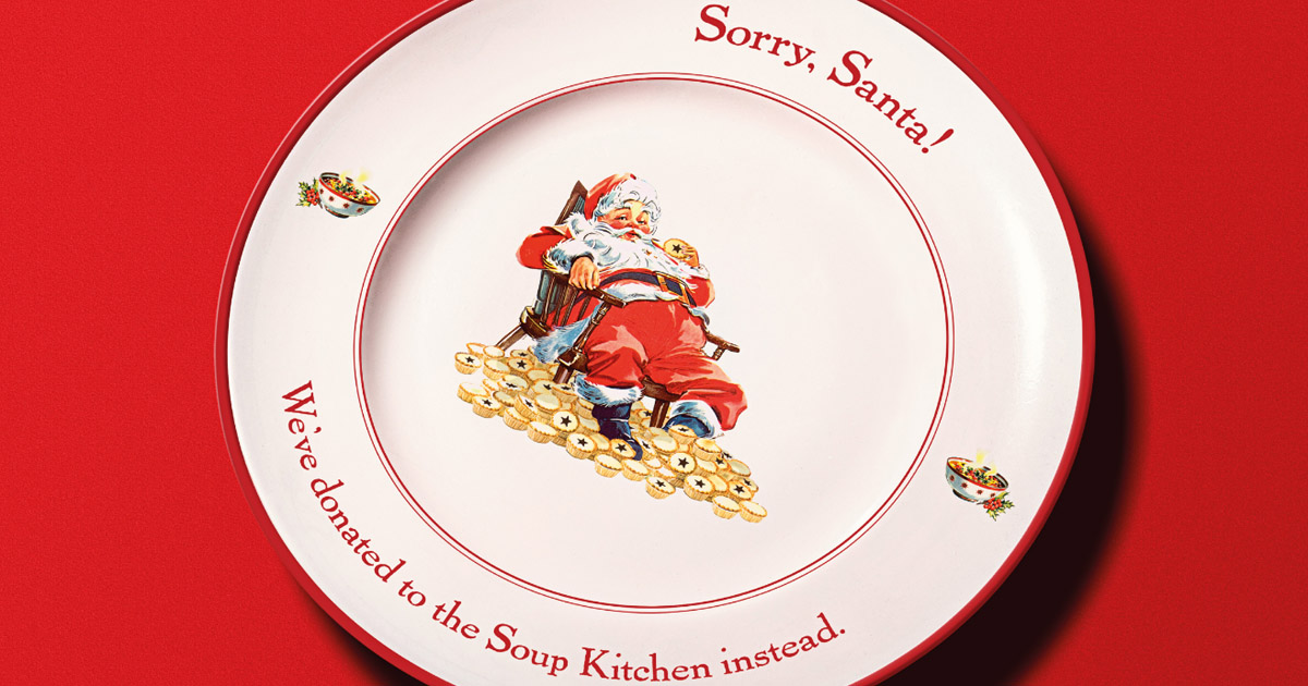 Wonderhood StudiosとSoup Kitchen Londonが展開するクリスマス寄付キャンペーン「Sorry Santa」の画像