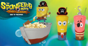 映画『劇場版スポンジ・ボブ 呪われた海賊と大冒険だワワワワワ！』の公開にあわせて、AMCが展開する限定グッズの画像