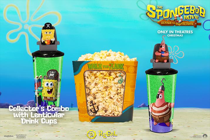 映画『劇場版スポンジ・ボブ 呪われた海賊と大冒険だワワワワワ!』の公開にあわせて、Regalが展開する限定グッズの画像