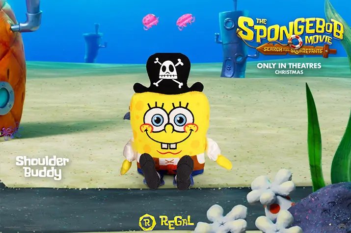 映画『劇場版スポンジ・ボブ 呪われた海賊と大冒険だワワワワワ!』の公開にあわせて、Regalが展開する限定グッズの画像