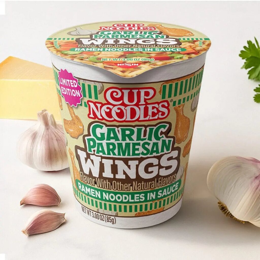 カップヌードルがアメリカ最大のスポーツイベント「ビッグゲーム（スーパーボウル）」に向けて発表した、新シリーズ「Cup Noodles Wings」の画像
