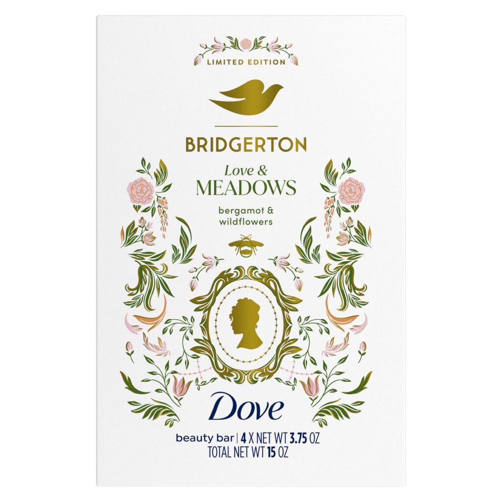 Netflixドラマ『ブリジャートン家』とDoveがコラボレーションした、限定コレクションの画像