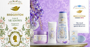 Netflixドラマ『ブリジャートン家』とDoveがコラボレーションした、限定コレクションの画像