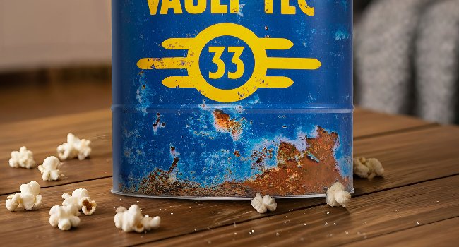 『フォールアウト』シーズン2にあわせ、Amazon（米国）から登場した「Numskull Amazon Exclusive Fallout TV Popcorn Bucket」の画像。