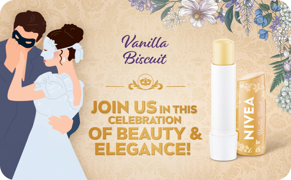 NIVEAが、『ブリジャートン』とコラボした、「NIVEA x Bridgerton Nourishing Lip Care Collection」の画像。