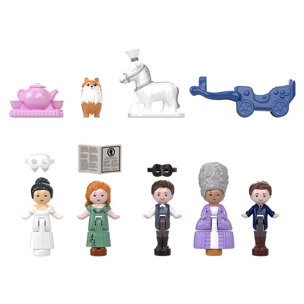 マテル・クリエーションズから発売される、Netflixドラマ『ブリジャートン家』をテーマにした「Polly Pocket Bridgerton Compact」の画像。