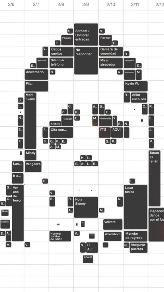 ペルーの映画館チェーンCinépolisがInstagramで公開した、『スクリーム7』のリール動画の画像。