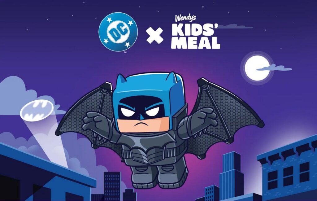 ウェンディーズがDCと提携し展開する、「DC Rides」キッズミールの画像。