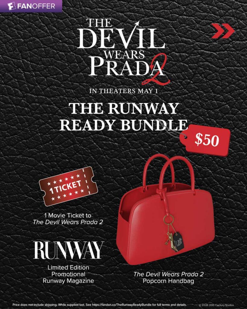映画『プラダを着た悪魔 2』の公開に向けて、アメリカの映画館チェーン各社が展開するキャンペーンの画像。