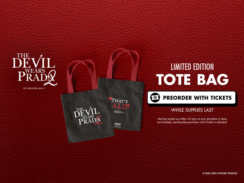 映画『プラダを着た悪魔 2』の公開に向けて、アメリカの映画館チェーン各社が展開するキャンペーンの画像。
