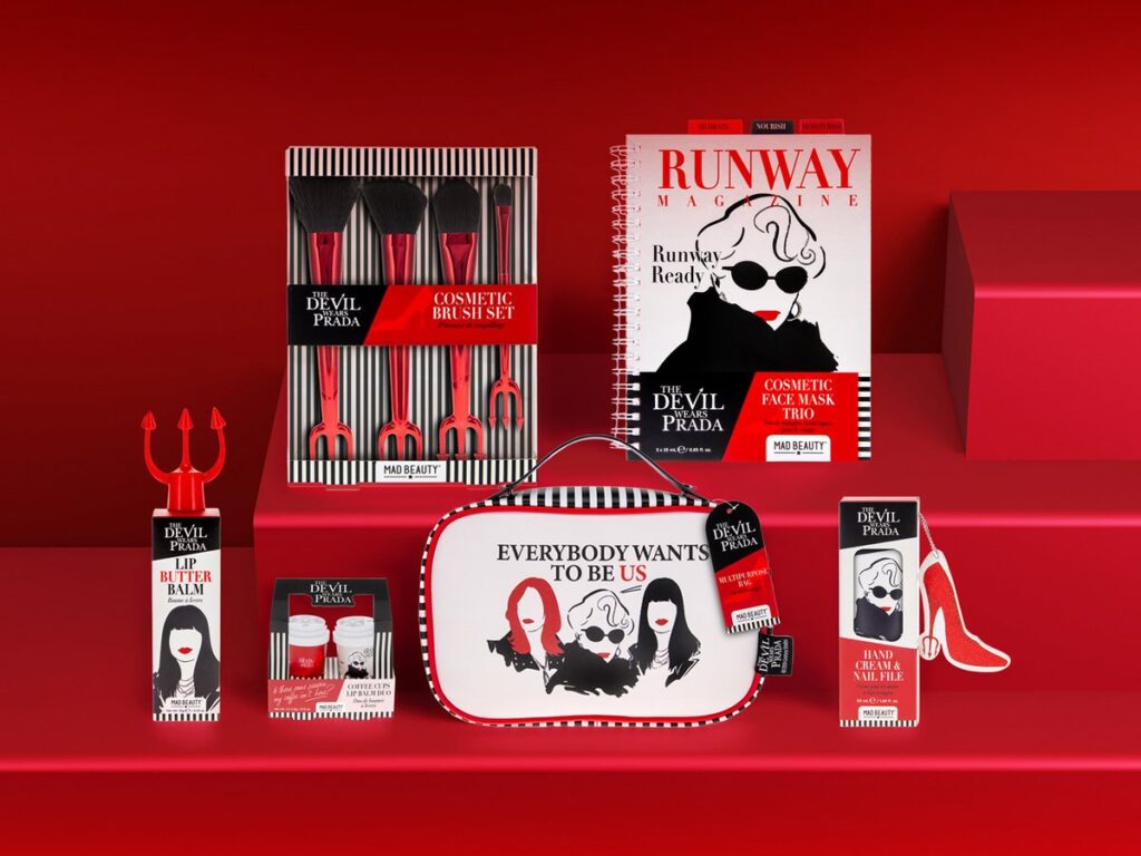 映画『プラダを着た悪魔2』の公開にあわせて、Mad Beauty が展開するコスメコレクションの画像。