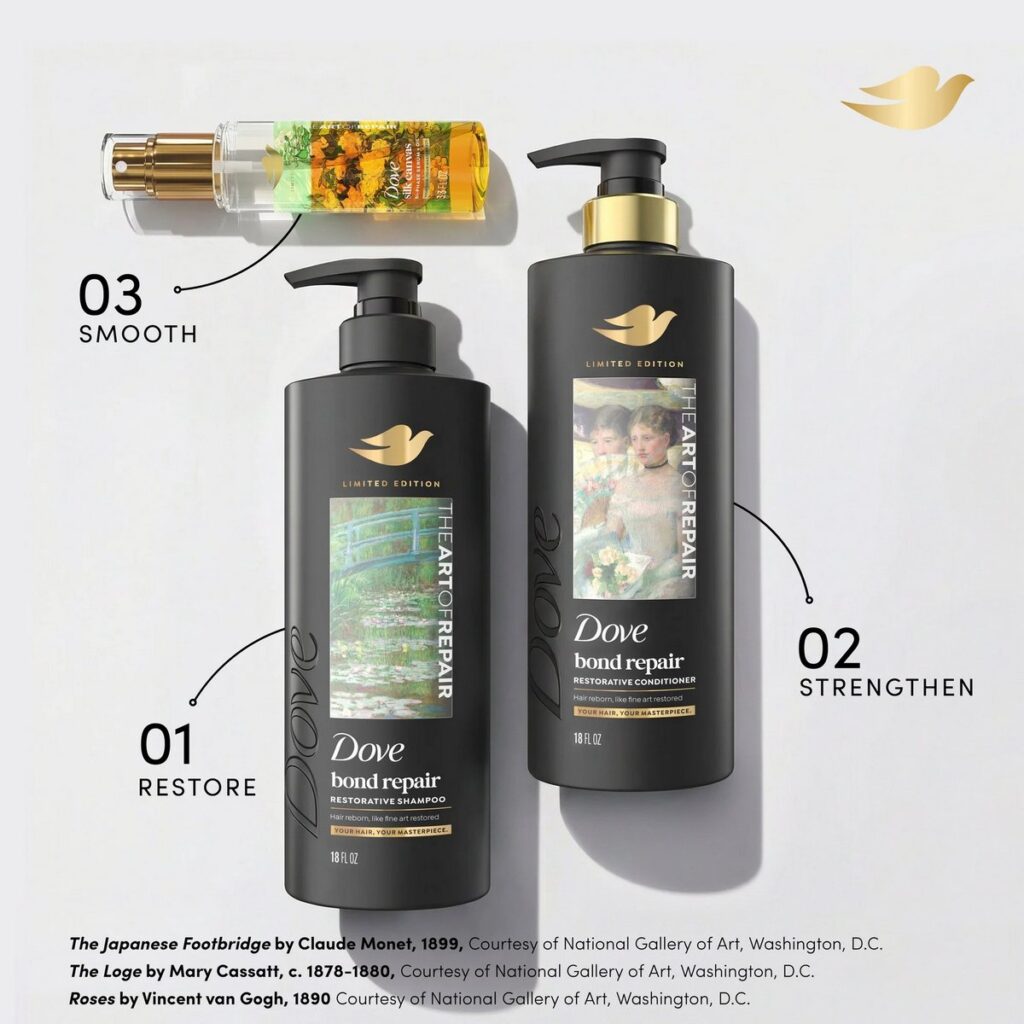 Doveがウォルマート限定で発売した、新コレクション「The Art of Repair」の画像。